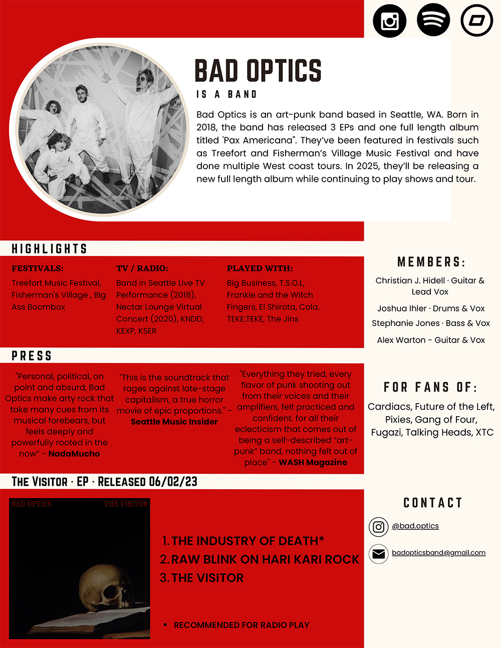 Bad Optics one sheet